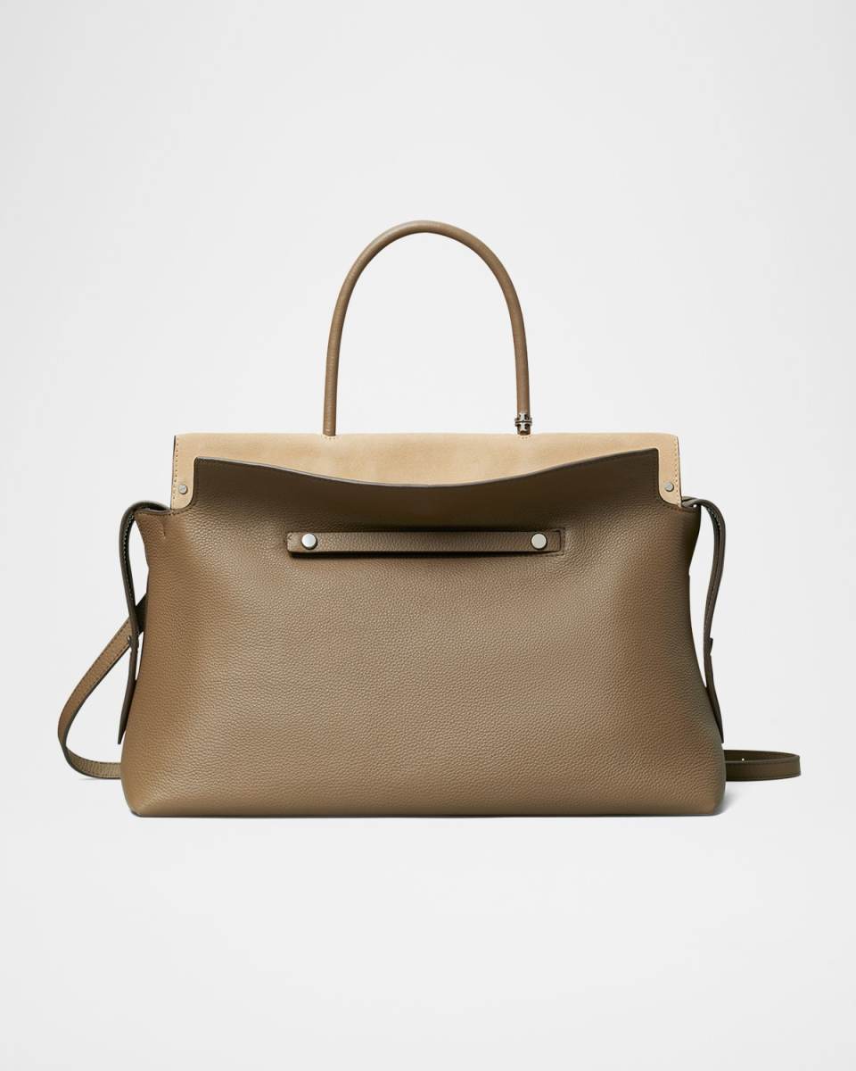 Mercer Large Pebbled Leather Satchel Bag